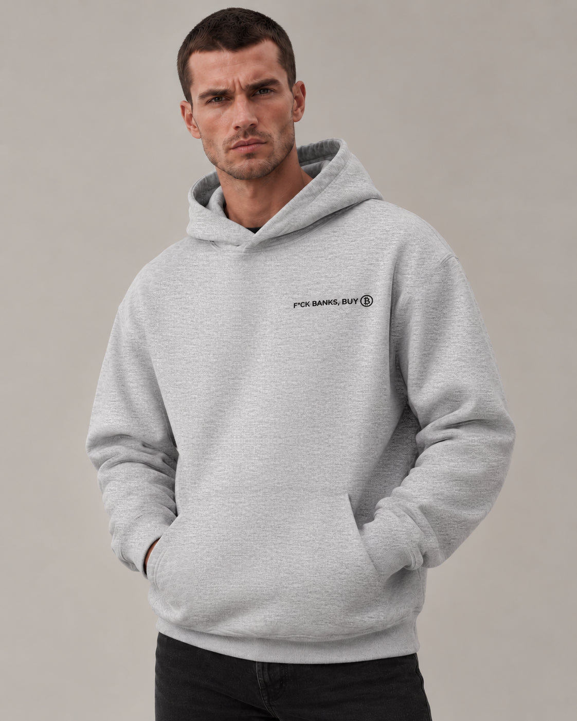 F*ck Banks, buy ₿ - Hoodie — approved studio portrait